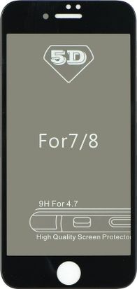 Xham mbrojtës 5D për ekran telefoni Apple iPhone X, 9H, i zi