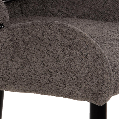 Stol mesatar 55x62x105Hcm (HM8586.01), gri/ zezë