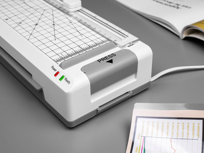 Laminator Tracer A4 TRL-7 All in One, laminim i nxehtë dhe i ftohtë, prerës dhe shpues, i bardhë