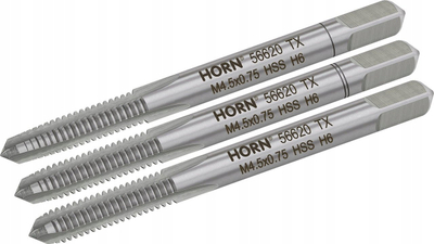 Set çekiçash filetimi Horn 56620 TX, HSS, M4.5x0.75, ngjyrë argjendtë