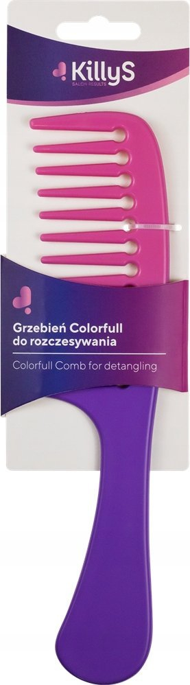 Krehër flokësh KillyS Colorfull Comb, për flokë me nyja, vjollcë dhe rozë