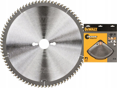 Teh rrethor DeWalt Extreme Wood Cutting 260mm, 80T, boshte 30mm