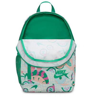 Çantë shpine Nike Elemental Shoebox Jr HM6895-133, për kalamaj, e bardhë me jeshile