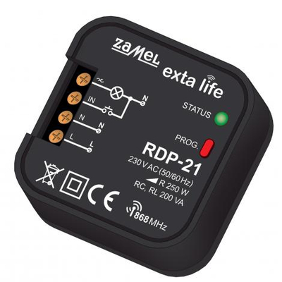 Dимер за осветлување Zamel RDP-21, двонасочен радио, за LED и халогени светилки