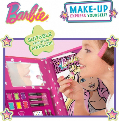 Set kreativ Lisciani Barbie Sketch Book Make Up Goal, me fletore vizatimi, me aksesorë grimi, shumëngjyrësh