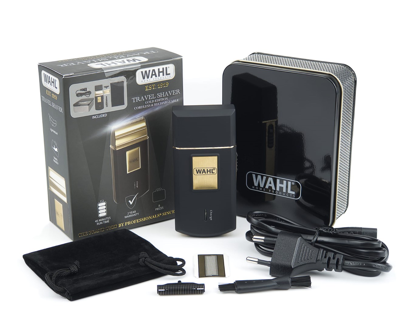Aparat rroje elektrik Wahl Travel Shaver Gold Edition, kompakt, për udhëtim, i artë 7