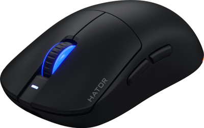 Maus wireless Hator Quasar 3, i rehatshëm në dorë, i zi