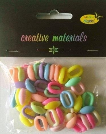 Rruaza plastike pastel Galeria Hobby, 16x11mm, 22g, shumëngjyrëshe