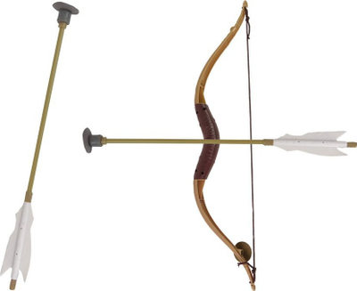 Set lodër kalorësi Leantoys Knight Armor, hark dhe shpatë, për kalamaj