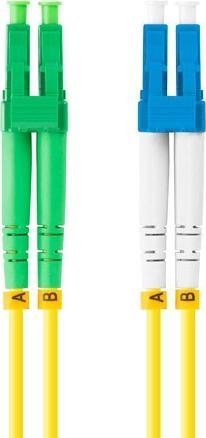 Kabllo fibër optike Lanberg Patchcord SM, LC APC në LC UPC, 2m, e verdhë