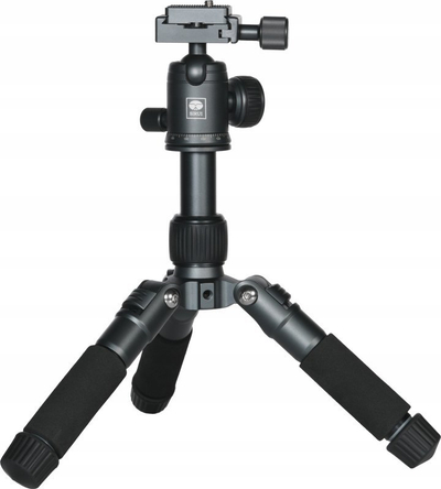 Tripod tavoline SIRUI TT-50, mini, alumin, me kokë sferike dhe mbajtëse telefoni, i zi