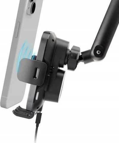 Mbajtëse telefoni për makinë SBS TESUPEXTWIR15W, karikues wireless 15W, e zezë