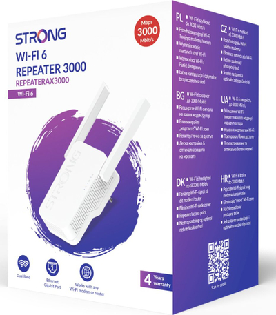 Pikë aksesi Wi-Fi STRONG AX3000, Dual Band, Gigabit Ethernet, e bardhë