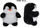 Lodër pelushi Sunday Penguin, 30cm, pinguin, shumëngjyrësh