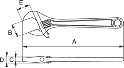 Çelës i rregullueshëm Bahco 80 Series, 250mm, hapje 30mm, ngjyrë argjendi