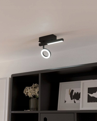 Downlight tavani EGLO Cardillio 2, LED, drejtues, i zi