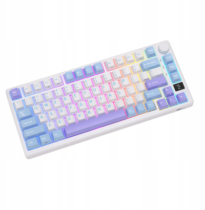 Tastierë mekanike Royal Kludge M75, wireless 2.4G, 80% 75%, Taro Milk Brown