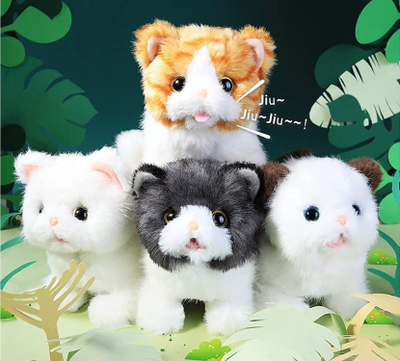 Lodër pelushi Jokomisiada Interactive Kitty Psotek ZA3850, 16 cm, për foshnje, gri