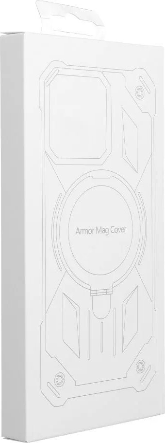 Kapak mbrojtës Armor Silicone për iPhone 12 Pro, MagSafe, me unazë stand, i kuq