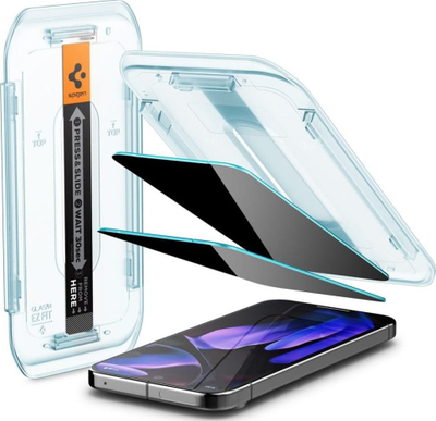 Mbrojtës ekrani Spigen Glass TR EZ Fit Privacy, 2 copa, për Google Pixel 9 Pro dhe Pixel 9, transparent