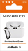 Kuti mbrojtje Vivanco për Apple AirPods 3, silikon, me karabinë, e bardhë