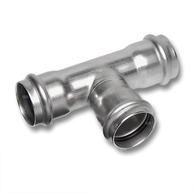 T-pjesë e reduktueme Sanha NiroSan 3M, çelik Cr Ni Mo, 54mm x 28mm x 54mm, argjent