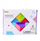 Lodër magnetike tangram, 9 blloqe me ngjyra