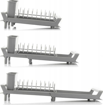 Tharëse enësh InnovaGoods Drackish, e zgjerueshme 28 47 cm, me shportë takëmesh, gri
