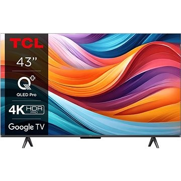 TV TCL 43T7B, 43", QLED, Smart Google TV, 4K, i zi