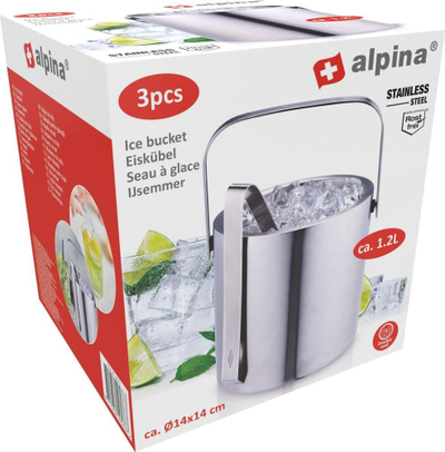 Kovë akulli Alpina, 1.2L, çelik inox, me kapak