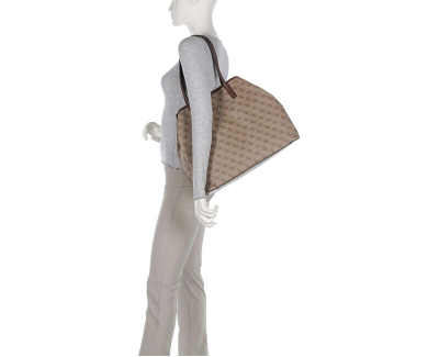 Çantë dore Guess Victtoria HWESG9 51429, e madhe, bezhë