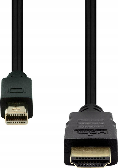 Kabllo ProXtend Mini DisplayPort 1.2 në HDMI, adaptor video i zi
