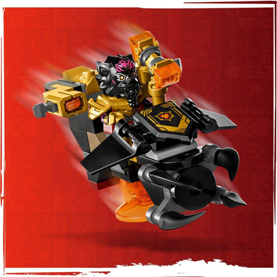 Set lodrash LEGO Ninjago Heatwave, Dragoi i Lavës që Transformohet 71793, 8+, i kuq