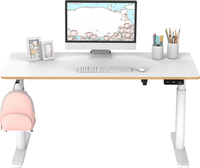 Tavolinë kompjutri për kalamoj Ultradesk Pulsar, elektrike me lartësi që rregullohet 55-81 cm, mban gjer 60 kg, e bardhë