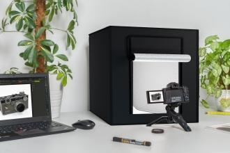 Çadër fotografike Newell M40 II, me LED, 5500K, e bardhë
