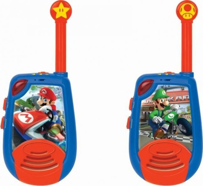 Walkie talkie digjital Lexibook Mario Kart, rreze deri 2 km, funksion dritë kodi Morse, kuqe blu