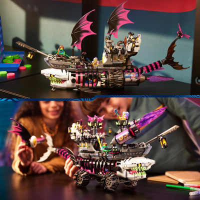 Set lodër LEGO Dreamzzz Nightmare Shark Ship 71469, ndërtim anije peshkaqen, 10+ vjeç, shumëngjyrësh