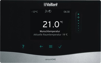 Интелигентен собен термостат Ваилант ВРТ 380 сенсоХОУМ, екран 3.5", контрола со апликација, бел