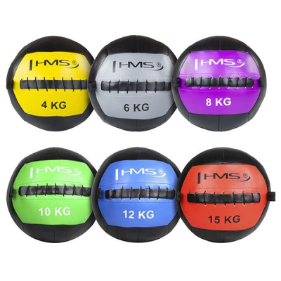 Top ushtrimesh HMS Wall Ball WLB, 10 kg, lëkurë sintetike, jeshil