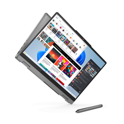 Laptop 2 në 1 Lenovo IdeaPad 5, 14" OLED Touch, Core i7 13th Gen, 16GB RAM, 1TB SSD, gri Luna