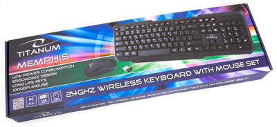 Set tastierë edhe maus Esperanza TK108, wireless, USB, ngjyrë e zezë