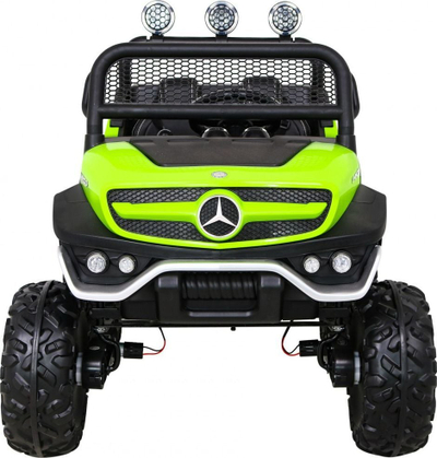 Makinë elektrike fëmijësh Mercedes Benz Unimog JL199, 4x4, 102 cm, e gjelbër