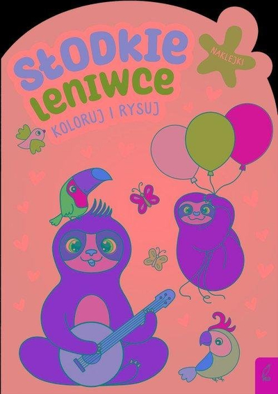 Libër aktiviteti Color and Draw Sweet Sloths, për ngjyrosje edhe vizatim, për kalamaj