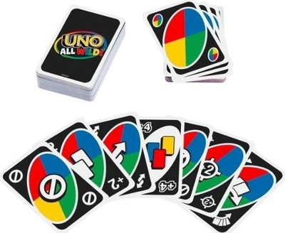 Loja me letra Mattel UNO All Wild, 112 letra, për 2 deri në 10 lojtarë