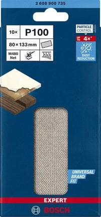 Fletë gërryese Bosch Expert M480, 80 x 133mm, K100, set 10 copë