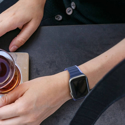 Ремче Dux Ducis Magnetic Strap LD Version, за Apple Watch 40/41mm, силикон, сино