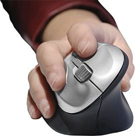 Ергономско глувче BakkerElkhuizen Grip BNEGMW, со кабел, црно