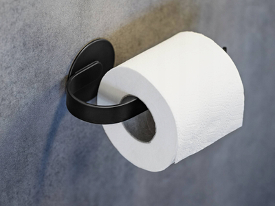 Mbajtës letre higjenike WENKO Turbo Loc Bivio, alumini, i zi mat