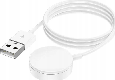 Kabull karikues për smartwatch Hoco Y14, USB A, magnetik, i bardhë
