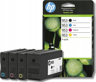 Kartrixh boje printeri HP 953 CMYK origjinal, set me 4 copë, me ngjyra